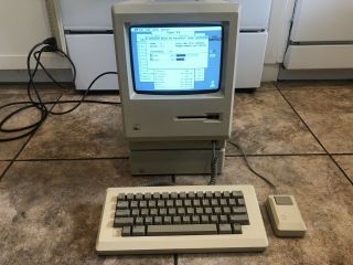 Vtg Apple Macintosh M0001 512k Upgrade W/ Hd20 Keyboard Mouse Cables
