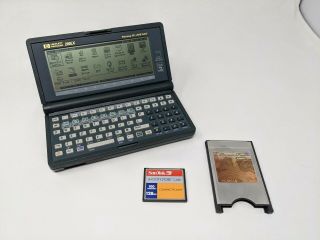 Hp 200lx Palmtop Pc 2mb Ram & Double Speed Cpu Upgrade,  128mb Memory Card Cf