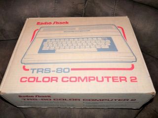 Tandy Radio Shack Color Computer 2 Trs - 80 In Open Box 64k Basic,  Game