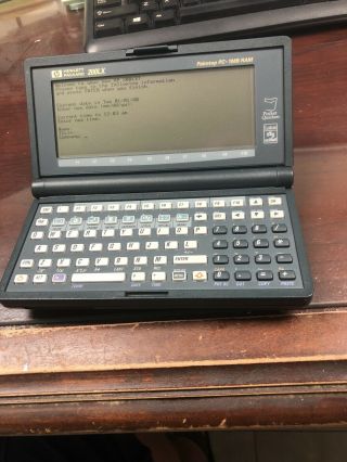 Vintage Hp Hewlett Packard 200lx Palmtop Computer