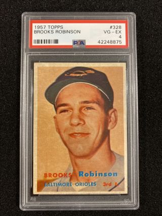 Brooks Robinson 1957 Topps Rookie Psa 4 Gorgeous Card