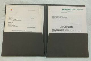 1984 Apple Macintosh/microsoft Mac Software Press Kit - Rare