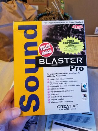 Creative Labs Isa Sound Blaster Pro 2 Card Opl Yamaha Retro Dos Gaming