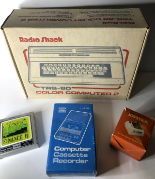 Radio Shack Trs - 80 Tandy 64k Color Computer 2 Boxed W/extras