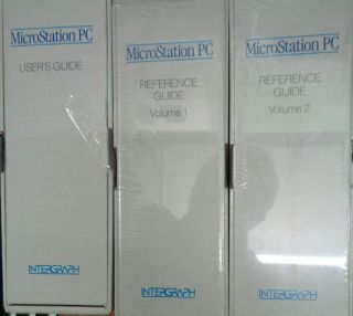 Microstation Pc 3.  0,  By Intergraph.  1988.  For Ibm Pc/xt,  At,  Ps/2.  Pristine.
