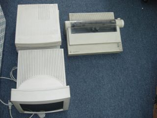 2 Apple Macintosh Lc Ii Perfoma Computer Imagewriter Printer 12 " Rgb Monitor