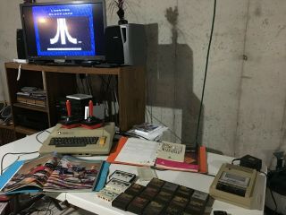 Vintage Atari 800 Home Computer System,  410 Cassette Player And Games