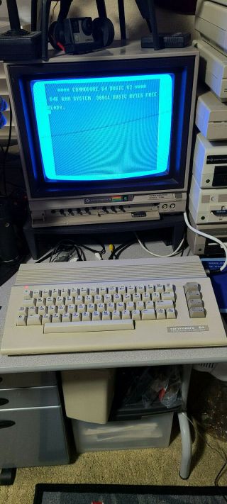 Commodore 64C - Power Supply - Video Cables and Joystick 2