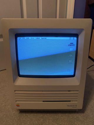 Vintage Macintosh SE 4MB RAM 40MB HDD System 7 PRAM Battery 3