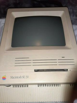 Vintage Apple Mac Se/30 Computer With Rare Steve Jobs Engraved Signature Inside