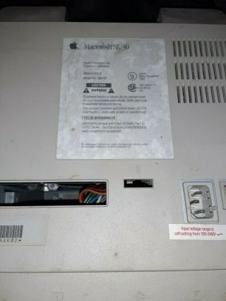 VINTAGE APPLE MAC SE/30 COMPUTER with RARE Steve Jobs engraved signature inside 2
