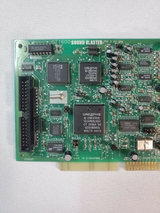 Creative Sound Blaster Pro 2 CT1600 Vintage ISA DOS Gaming Card - 3