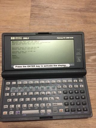 Hewlett - Packard Hp 200lx Palmtop Pc 2mb Ram