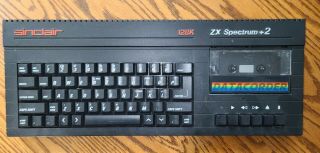 Sinclair Zx Spectrum,  2 128k Computer,  W/ Power Supply