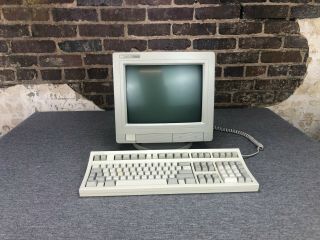 Hewlett Packard Hp 700/92 Green Monochrome Computer Terminal With Keyboard