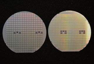Silicon Wafer 6 " Set Of Two - Vintage Mips Cpu R3000a And Fpu R3010a Circa 1990