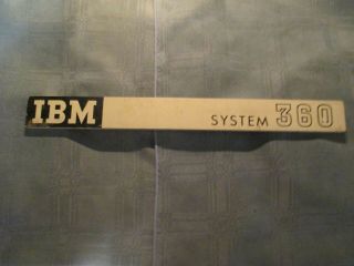 Ibm System 360 Console Header/banner/masthead Off Mainframe Cpu Console