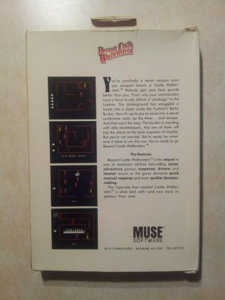 Vintage Apple II Muse Software Beyond Castle Wolfenstein 5.  25 