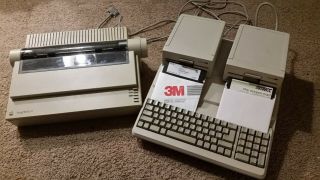Apple Iie Platinum,  Comes With Duel Floppy Drives,  Printer,  Dos,  Oregon Trail