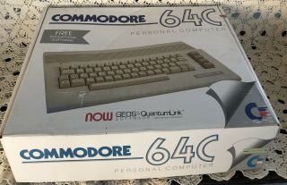 Vintage Commodore 64 Computer W/original Box,  Power Supply -