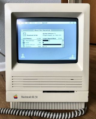 Apple Macintosh Se/30 M5119 Apple Keyboard Ii Apple Desktop Bus Mouse Ii