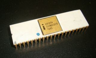 Intel C8080a Microprocessor 733w00335 7642 - Vintage Computer Ic Chip