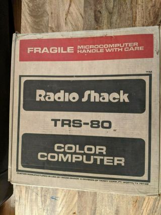 Radio Shack Trs - 80 Color Computer W/manuals & Cables 26 - 3018