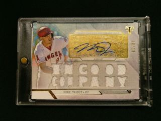 2018 Topps Triple Threads Mike Trout Autograph Game Jersey Auto /18