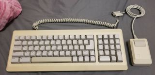 Apple Macintosh 128k 512k Keyboard M0110 And Mouse M0100