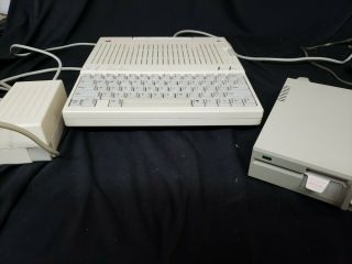 Apple Iic A2s4100 Computer W External Disk Drive,  No Yellowing,  Powers On