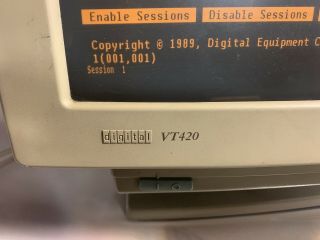 1990 DEC Digital VT420 C2 Amber Video Terminal,  With Keyboard. 3