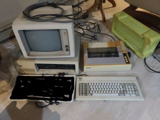 Ibm 5150 Pc W/ 3 5.  25 Floppys,  5151 Moniter,  5152 Printer,  Keyboards,  Boxes