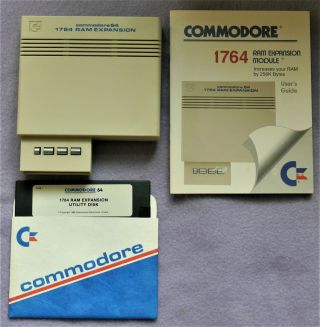 Commodore 64 1764 Ram Expansion With Utility Disk & Instructions