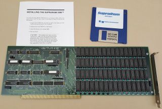 Supraram 8mb Ram Card W/8mb Ram Installed For Commodore Amiga 2000 2000hd 2500