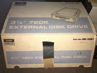 Tandy 720k 3.  5 " External Floppy For 1000 Ex / Hx,  25 - 1061