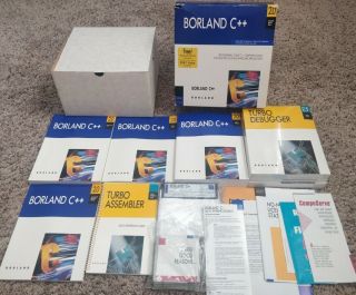 1991 Borland C,  2.  0 Complete W/ Books & 3.  5 & 5.  25 Floppies - Dos
