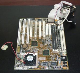 I430tx Chipset At Motherboard With Pentium 200 Mmx Cpu And 32mb Ram