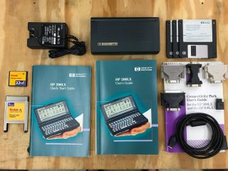 Hp Hewlett Packard 200lx Palmtop Pocket Pc Pda 1mb Ram With Accessories & Books