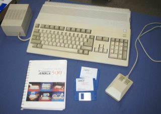 Amiga 500 Computer - 1mb Agnus - Denise - A501,  Ps,  Mouse,  Book,  Os1.  3