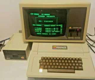 Vtg 1982 Apple Writer Ii Plus Computer A3m0039 Disk Ii Dr Monitor Cpu Mac