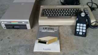 Commodore 64 Computer W/ Vic - 1541 Disk Drive W/ Cords & Coleco Controller