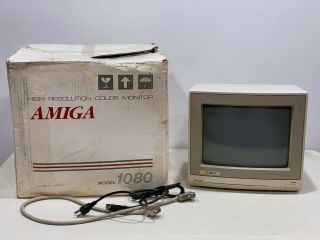 Commodore Amiga 1080 Rgb/s - Video Monitor W/ Box,  Cables - &