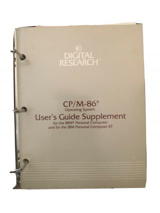 Digital Research CP/M - 86 for the IBM Personal Computer 2