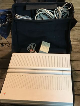 Macintosh Portable M5120 Computer With Case & Power Supply No Power -
