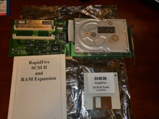 Dkb Rapid Fire Scsi Ii Card For The Commodore Amiga With 8mb & 233mb Quantum Hdd