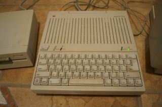 Apple IIc Plus Computer A2S4500,  Apple 5 - 1/4 Floppy Drive and Monitor 3