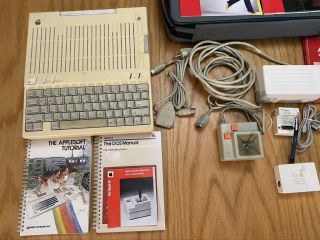Apple IIc 2C Model A2S4100 w/ Case and Accessories 3