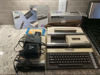 Atari 600xl Computer System 1050 Drive 1020 & 1027 Printer 1010 Recorder Homepak