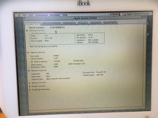 Apple Macintosh Mac iBook G3 clamshell indigo M6411 9GB HDD/128MB RAM 2