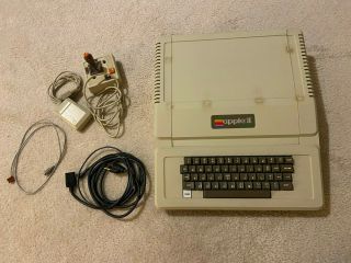 Vintage Apple Ii Plus Computer Including Joystick And Mouse.  Powers On